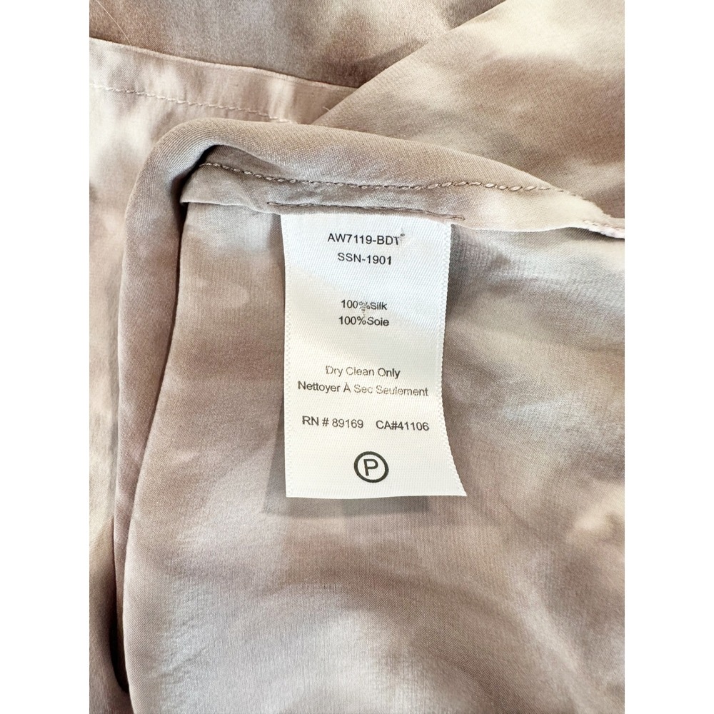 ATM Anthony Thomas Melillo 100% Silk Tie Dye Slip Mini Dress Mushroom Size S - Picture 8 of 8